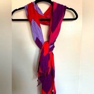 Pink and purple scarf